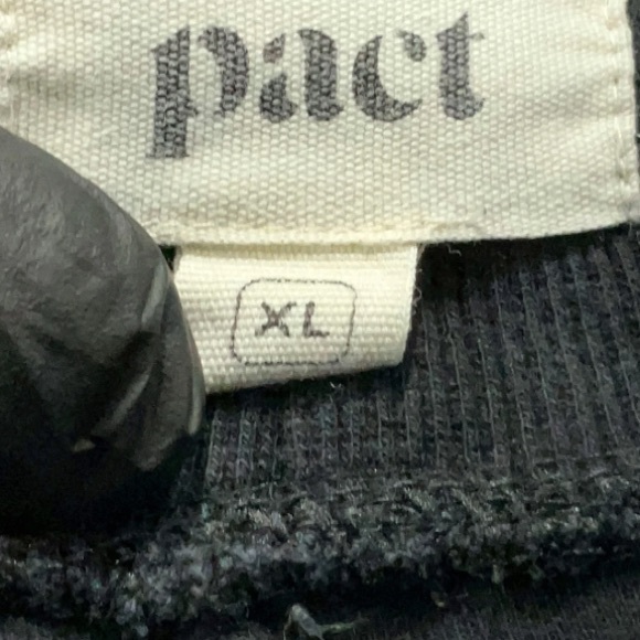 PACT Black Airplane Flat front Jogger 100% Organic Cotton with Pockets Size XL - Picture 7 of 8